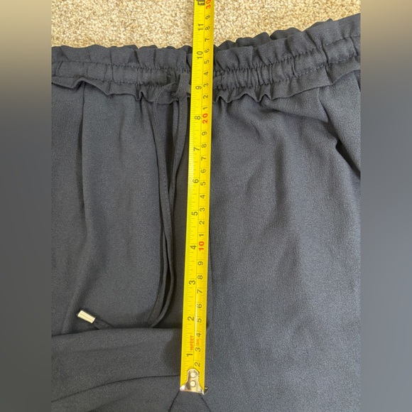 ZARA WOMAN NAVY BLUE Straight PANTS ELASTIC WAISTBAND Sz S Business Casual - Picture 9 of 11